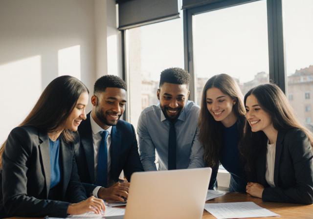 Team di founder di una startup che collabora in un ufficio moderno a Roma